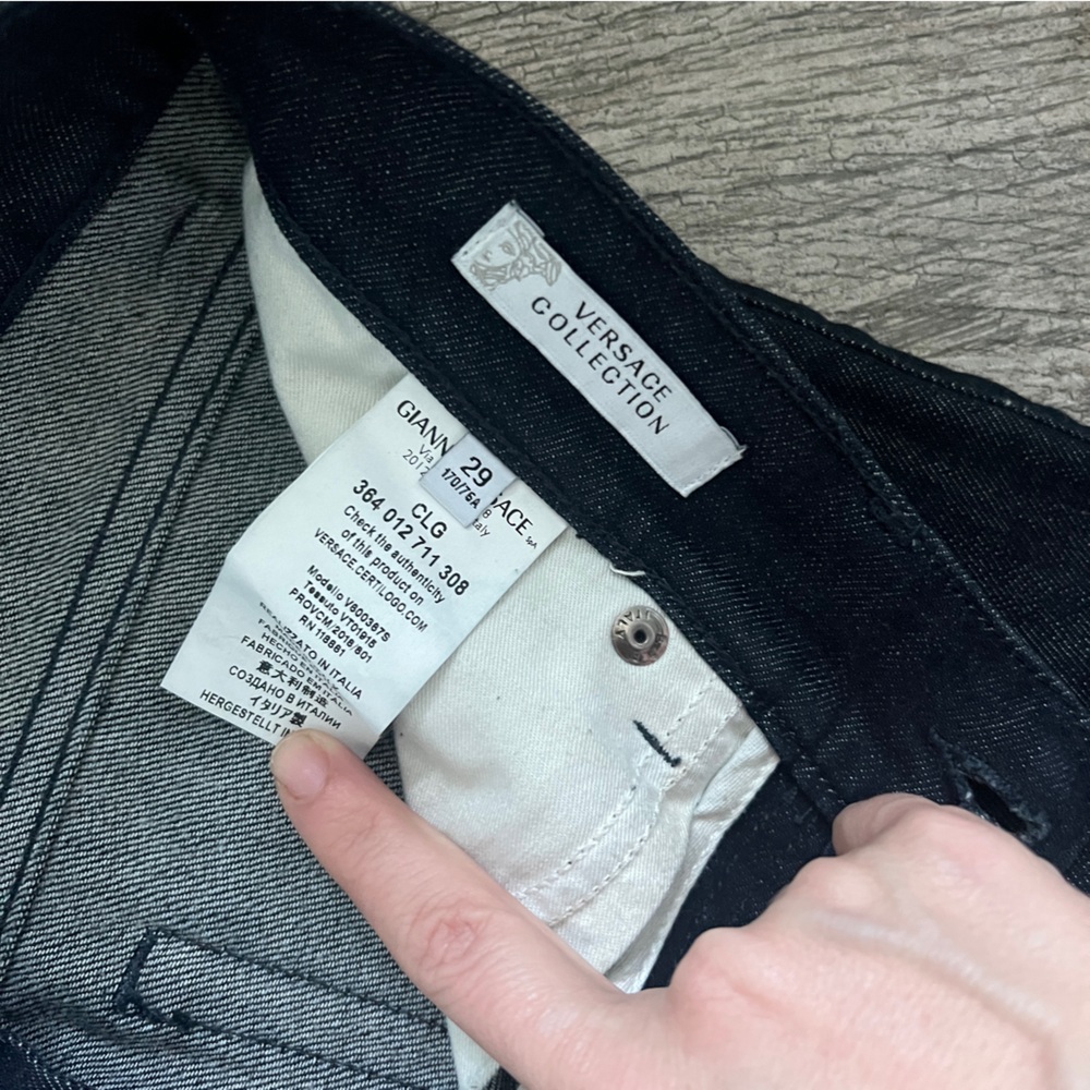 Versace Collection Men’s Dark Wash Trend Jeans, Straight Fit, Size 29 - Picture 3 of 9